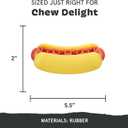 Barkbox Treat Meat Hot Dog Dog Toy | Bacon-Scented Rubber Chew Toy for Medium Dogs | Durable Dog Toys for Aggressive Chewers & Puppy Teething Toys