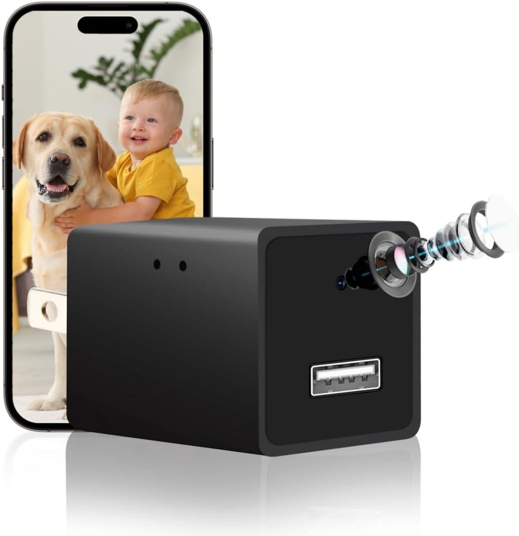 M Plogygo Mini Hidden Camera,Remote View,Premium HD,WiFi Smart,Mini Camera for Pets Nanny,Motion Detection,Wide-Angle 160