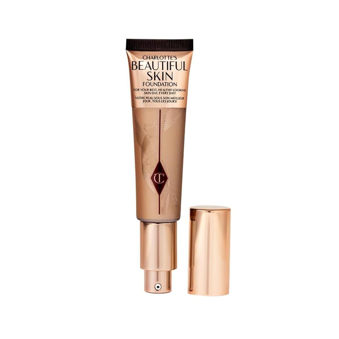Charlotte Tilbury Beautiful Skin Medium Coverage Hydrating Foundation - Buildable Liquid Makeup for Instant Glow, Plumping Hydration & Lasting Skincare Benefits (06 Cool - Fair-medium with cool pink undertones)