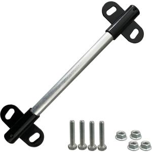 1 Set Wheelbarrow Axle Bracket Set,Compatible with 5/8" Hole Wheelbarrow Axles,Including Heavy-Duty Wheelbarrows Spare Parts 10 inch Wheelbarrows axles and 3.3 x 2.1 inch Brackets (Without POM gasket)