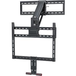 Pull Down TV Mount for Fireplace, Height Adjustable for Most 43-80 Inch TVs, Max VESA 600x400mm up to 80lbs, Full Motion Articulating Above Mantle Installation