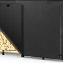 Zettum Firewood Rack Cover 8 Feet - 600D Wood Rack Cover Waterproof & Heavy Duty, 8 Foot Outdoor Log Pile Holder Covers Storage for 8FT Standard Fire Wood Rack Stands (96 x 24 x 49 Inch) (Black)