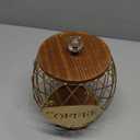 Coffee Pod Basket Holder Metal Coffee Pod Storage Basket with Dust Cover Hollow Design Coffee Pod Storage Container Large Capacity Sturdy Coffee Pod Organizer (golden)