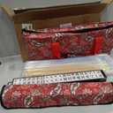 American Mahjong Game Set, 166 White Tiles, 4 All-in-One Color Rack/Pushers, Complete Mahjong Tile Set Red Printed Carrying Bag, 21 inches x 10 inches x 4 inches