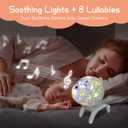 Star Projector, Cute Galaxy Projector Night Light for Kids, 5 Modes 8 Music,Adjustable Brightness, Foldable Puppy Lamp for Kids Bedroom Decoration Gift