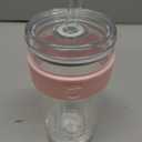 KeepCup Cold Cup - Longplay Double wall Glass Ice Coffee Tumbler with Lid and Straw - 16oz (454ml) - Pashmak (12 Ounces)
