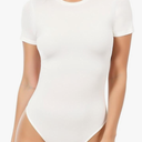 MANGOPOP Women's Round Neck Short Sleeve T Shirts Basic Bodysuits
Size S