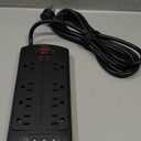10 Feet Surge Protector Power Strip - Nuetsa Extension Cord(1625W/13A) with 8 Outlets and 4 USB Ports, Flat Plug, 2700 Joules, for Home, School, College Dorm Room, and Office, ETL Listed, Black