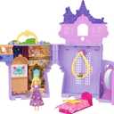 Mattel Disney Princess Toys, Rapunzel Storytime Stackers Doll House Tower with Rapunzel Small Doll, 1 Pascal Figure & 7 Accessories, Inspired by Movie