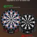 15.5" Professional Electronic Dart Board for Adults - Electric Dart Board Set with 43 Games & 320 Variations, Color Score Display for 1-8 Players, 6 Soft Tip Darts & Throw Line