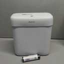 JOYBOS Bathroom Trash Can with Lid,3 Gallon Small Garbage Can with Press Top Lid,10L Dogproof Slim Plastic Narrow Trash Bin for Toilet, Office, Bedroom, Living Room, White Small