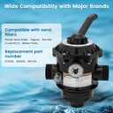 272526 Sand Filter Multiport Valve Replacement for Pentair 262506 1-1/2 Inch 6-Way Clamp Style, Compatible with Tagelus/Sand Dollar/Meteor Pool Sand Filter, Multi Port Valve