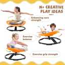 Zhenx Spinning Chair for Autistic Kids (Ages 3-18) - 220LBS Capacity Sensory Swivel Seat - Sensory Toy for Teens with ADHD/Autism - Sit and Spin Calming Gift to Improve Focus & Body Balance (Orange)