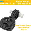 Set of 4 Engine Motor and Trans Mount Compatible with 2006-2011 Honda Civic 1.8L Automatic Transmission, Replace OE A4530 A4534 A4543 A4546
