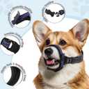 BONTHEE Dog Muzzle,Anti-Bite Adjustable Breathable Soft Muzzle for Small Medium Large Dogs - Vet Visits, Grooming & Training - Secure Fit, Lightweight Design,Allows Panting and Drinking