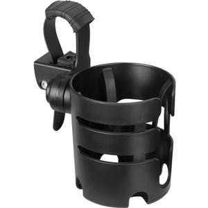 Accmor Stroller Cup Holder with Adjustable Strap, 360 Degree Rotatable Universal Cup Holder for Uppababy, Nuna, Doona Stroller, Drinks Holder for Wheelchair, Walker, Rollator