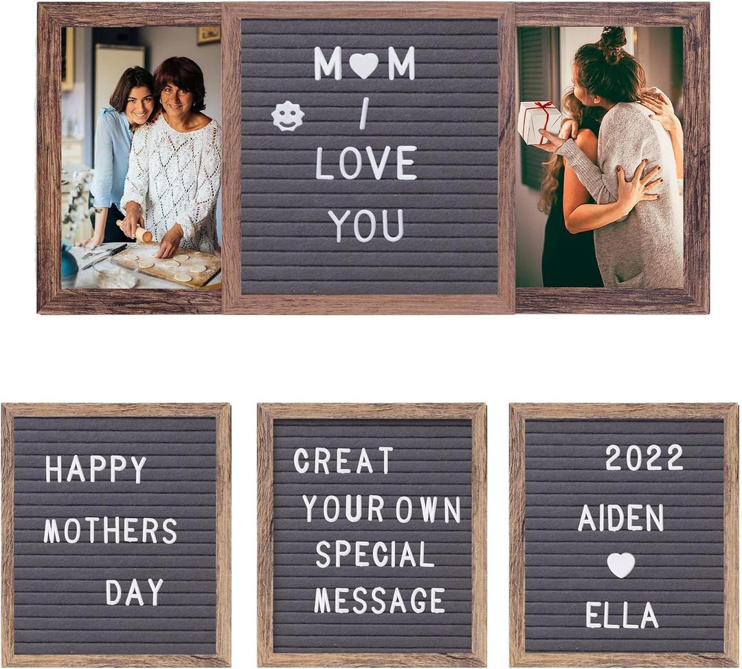 Mothers Day Picture Frame, Mother Day Gift for Mom from Daughter, 4x6'' Personalized Picture Frame Solid Wood Mom Birthday Gifts from Son, Customizable Gifts for Grandma Grandpa Gigi, Nana, Mama