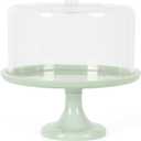 Martha Stewart Highbrook 10 Inch Jadeite Cake Stand with Glass Dome