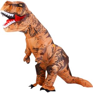 Lulu Home Halloween Dinosaur Costume, Inflatable T-Rex Dinosaur Costume for Adults, Brown (7.5FT)