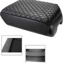 FZJDSD Microfiber Leather Console Lid Armrest Cover Cushion Pad Anti-Scratch Compatible with Toyota Tundra 2007-2013 Bucket Seat Compatible with Toyota Sequoia 2008-2015