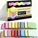 2 x (18 Pads) Sticky Notes 3x3 inch, Self-Stick Note Pads, 18 Colorful Sticky Notes for School Supplies or Office Supplies