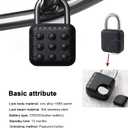 Combination Lock,9 Digit Push Button Combination Padlock,6 Digit Locking Mechanism,Combination Lock Aluminum Combination Digital Padlock for Drawers,Doors,Suitcases,Gym Lockers,Boxes (Black 2)