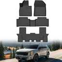 Mixsuper Sorento Floor Mats-Floor Liner for Kia Sorento 6/7 Seate 2021-2026 (No Hybrid & PHEV) All Weather TPE Floor Mat for Sorento Accessories 3 Row Set Black