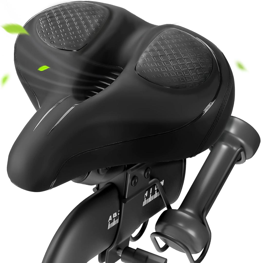 Oversized Bike Seat for Peloton Bike & Bike+, Wide Bicycle Saddle Replacement Compatible with Peloton, Exercise or Road Bikes, Seat Cushion for Men & Women