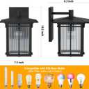 Modern Outdoor Wall Light for House, Outdoor Lighting Fixtures Wall Mount with Ribbed Glass, Soptted Black Aluminum Exterior Wall Lantern for Front Porch Garage Patio (10.2''H, 1 pc)