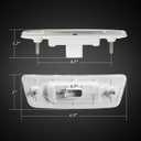 Partsam 2Pcs Replacement for Kenworth T680 T880 and Peterbilt 576 Led Side Marker Turn Signal Lights Assemblies Amber Clear Lens Sealed 6Led Rectangular Cab Roof Marker Lights Lamps LH&RH