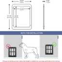 NAMSAN Dog Screen Door, Flap Opening 11.2 x 14.4 inches, Dog Door for Screen Door, Large Pet Door for Sliding Door Magnetic Self-Closing, Screen Door with Doggie Door Built in, Lockable, Black
