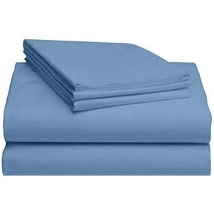 800 Thread Count 4 Piece Bedding Set 100% Pure Long Staple Cotton Bed Sheet Set Luxury and Extra Soft Sheets Easy Fit-22'' Deep Pocket (Denim, Cal-King Size)