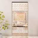 BECHAEO Handmade Boho Bamboo Beaded Curtain for Doorway, 35.5 x 75 Inches