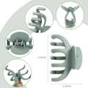 2 x Hair Clips for Women 3.5 Inch Medium Hair Claw Clips for Girls Thin Thick Hair Matte Banana Jaw Clips Hair Accessories for Women (Basic)