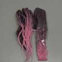 Ombre Pink Clip in Dreadlocks Hair Extensions 24 Inch 6 Clips(24strands) Handmade Synthetic Clip In Dreads Extensions for Women(T1B/pink#)