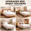 Bed Sheet Holders for Corners, 4PCS Fitted Sheet Holder Straps, Keep Sheets Firm & Tight, Heavy Duty Non-Slip Sheet Clips, Easy Install Lock Design, Fit All Mattress Sizes, No More Loose Sheets