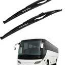 2Pcs 48" Heavy Duty Windshield Saddle Mount RV Wiper Blade Replacement for Motorhome Recreational Vehicle RV and Bus with 20 Pieces Car Concentrated Washer Tablets 26.5mm