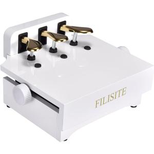 Piano Pedal Extender Adjustable Piano Foot Pedal Extender with 3 Pedal (White)