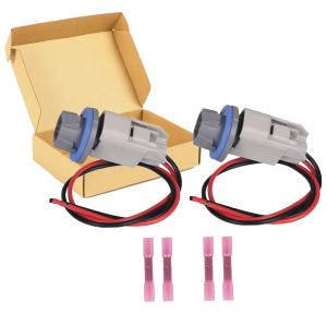 2 Set Rear License Plate Light Lamp Bulb Socket Connector Wiring Pigtail Harness Kit for Ford F-150 2004-2021 Ranger 1998-2011 Explorer 2006-2010 F81Z-13411-AA AL8Z-13411-B