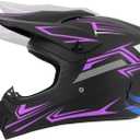 Youth Kids Dirt Bike Motocross Helmet (Goggles Gloves Face Mask) 4PCS Set, DOT Approved Girls Full Face Motorcycle Helmets, ATV BMX MX Mountain Bike Off Road Kid Helmet (Purple, M)