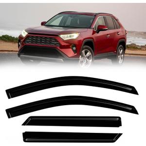 Window Rain Guards Compatible 2019-2025 Toyota RAV4 4PC Window Visors Vent Shade Deflector Tape On