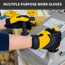 Thorn Proof&Puncture Resistant Gardening Gloves with Grip,Garden Glove for Women, Leather Yard Work Gifts (Medium, 2 Pairs Per Pack-yellow Work Gloves)