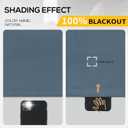 Yakamok 100% Blackout Curtains for Bedroom 84 Inch Length, Light Blocking Drapes with Black Backing, Thermal Insulated Solid Grommet Panels for Living Room, 52Wx84L, Stone Blue, 2 Panels