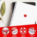 3 x 50 Pcs Red Number Stickers 1-25, Vinyl Small Number Stickers, Strong Adhesive/Waterproof & Anti-Fading, Suitable for Indoor/Outdoor Inventory Management Lockers Equipment Home Office