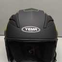 YEMA Open Face Motorcycle Helmet, DOT Approved 3/4 Moped Helmets with Dual Visor Quick Release Buckle for Adults - Scooter/Street Bike (TK-Yellow, Medium)