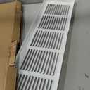 30x6 Baseboard Return Air Grille for 30"Wx6"H Duct Opening, 7/8" Depth