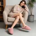 COFACE Womens Cozy Memory Foam Scuff Slippers Warm Slip On House Shoes (Pink)
