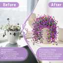 ADXORA Fake Artificial Hanging Flowers for Outdoor Spring Decor 2PCS Faux Silk Flowers Plants for Outdoor Outside Planter UV Resistant Daisy for Porch Front Door Patio Balcony Yard Decor
