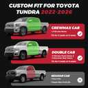 FREESOO Tundra Seat Covers 2026 2025 2024 2023 2022 Full Set, Fit for Toyota Tundra Crewmax Double Cab, Custom Truck Seat Covers with Waterproof Faux Leather BlackgGrey