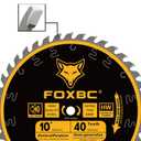 FOXBC 10 Inch Ultimate General Purpose Table Saw Blade, 40-Tooth Wood Cutting, 5/8-Inch Arbor